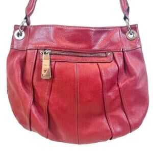 Vintage Tignanello Maroon Red Leather Hobo Bag‎